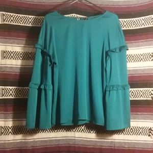 Emerald green, worthington blouse